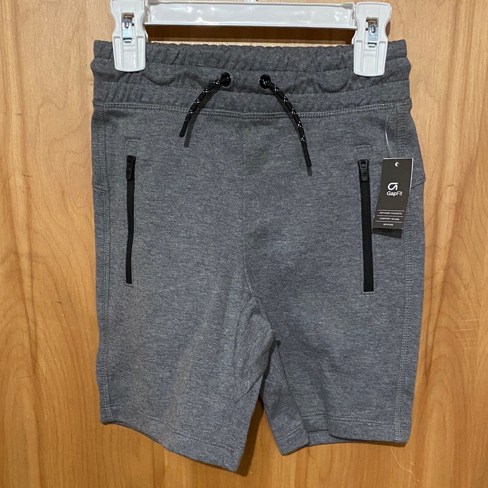GAPFit Charcoal Shorts with Black Zipper